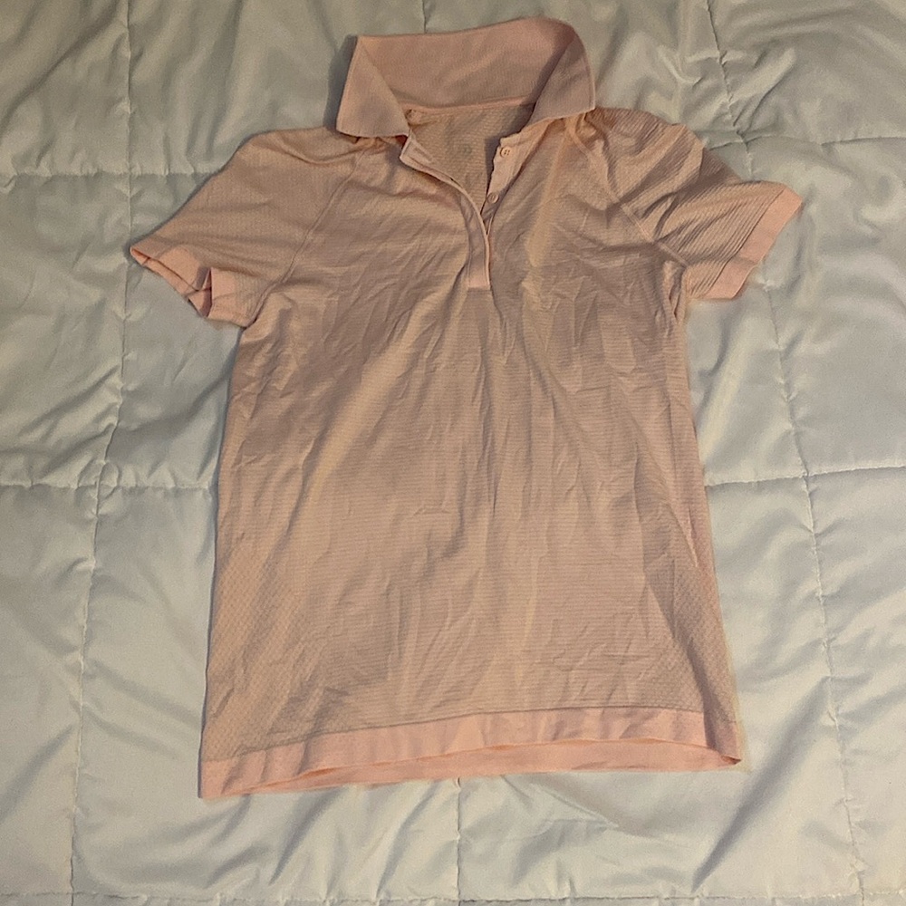 Pink Lululemon collard tee